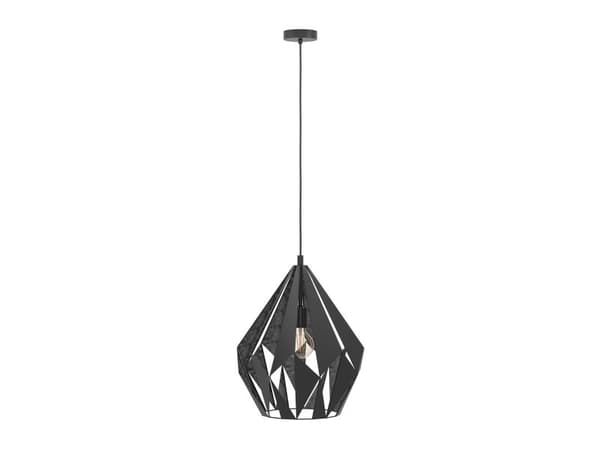 EGLO CARLTON 1 pendellampe Ø385 sort/sølv