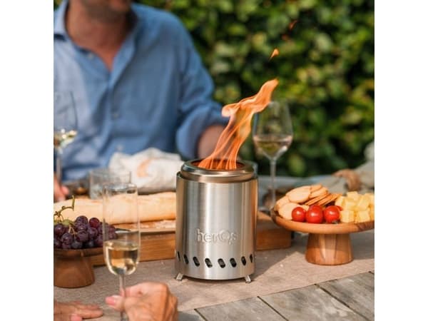 herQs Smokeless FirePit Mini – sølv