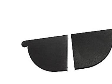 Endeb. højre Ark. 333mm - alu sort kvartrund.
