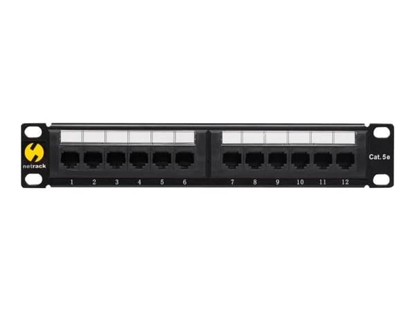 Netrack - Patch-panel - rackmontering - CAT 5e - UTP - RJ-45 X 12 - 10"