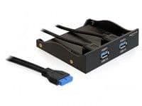 Delock USB 3.0 Front Panel 2-Port - Lagerbrønnportspanel - USB 3.0 x 2