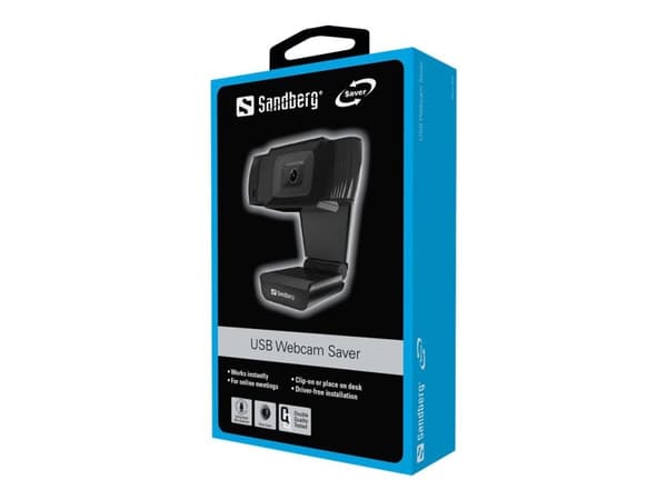 Sandberg USB Webcam - indbygget stereomikrofon - USB 2.0 - perfekt til onlinemøder