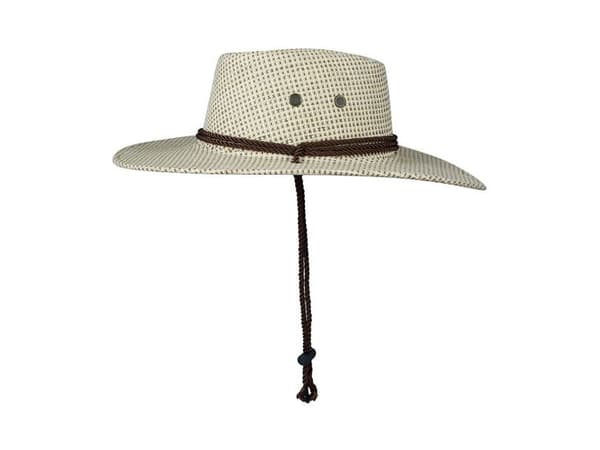 Cowboyhatt, brun rutete