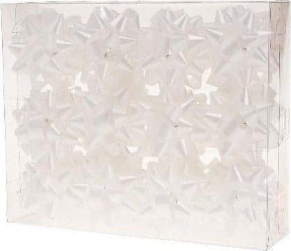 Medium matt rosett 8cm hvit (36stk) ROZETTE