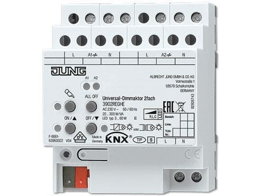 KNX UNIVERSAL-DIMMER, 2-KANALS