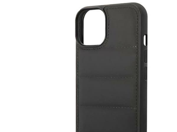Karl Lagerfeld Puffy avlangt logo-deksel for iPhone 14 Plus - Sort