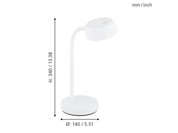 EGLO CABALES hvid bordlampe