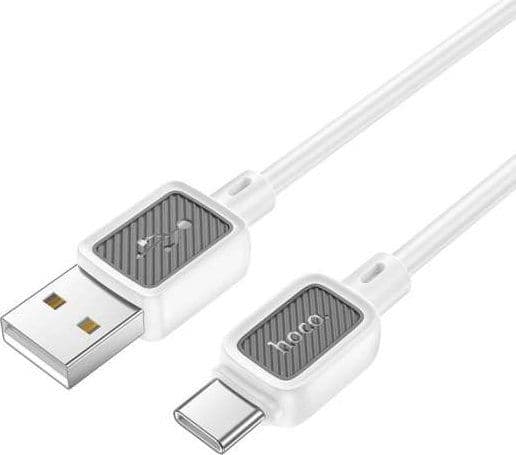 USB-kabel Hoco USB-A til USB-C 1 m hvit