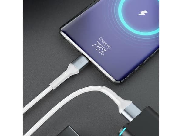 3mk Hyper Cable N-SERIES USB-A / USB-C 1m 9V/2A 18W - Hvit
