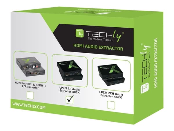 Techly Audio Extractor 7.1 LPCM HDMI 4K UHD 3D IDATA HDMI-EA74K