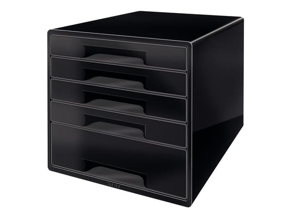 Skuffekabinet Leitz Desk Cube 5-skuffer sort/antracitgrå