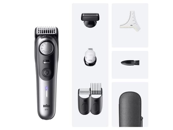 Braun BeardTrimmer 9 80789785, AC/Batteri, Grå