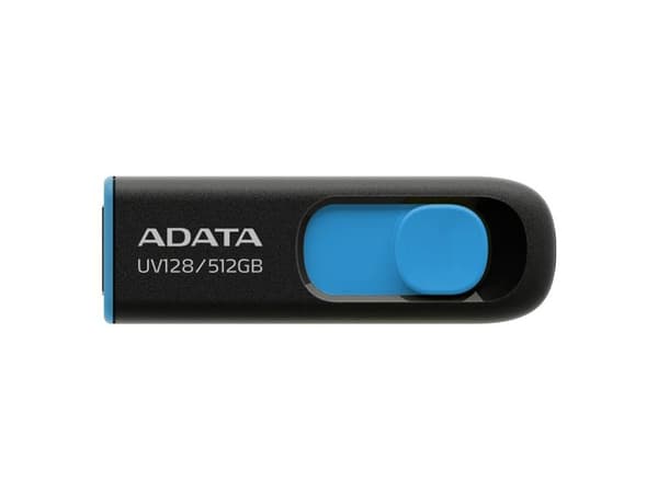 ADATA UV128 - USB flash-enhet - 512 GB - USB 3.2 Gen 1 - svart & blå