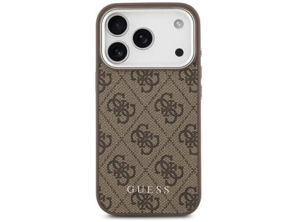 Guess 4G Classic Logo MagSafe case for iPhone 17 Pro - brown