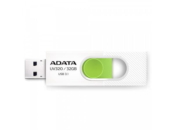 ADATA UV320 - USB flash-enhet - 32 GB - USB 3.1 - vit/grön