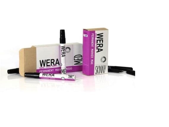 Wera permanent marker 2-10 mm blå - (10 st.)