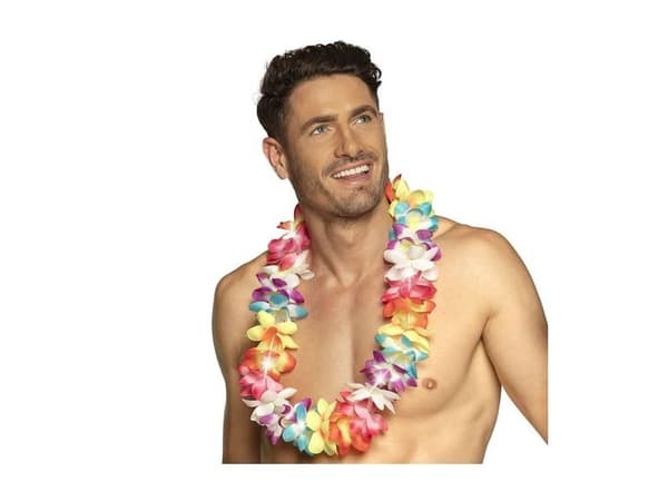 Hawaiikrans med lys