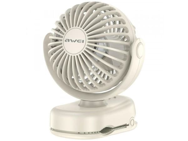 Mini skrivebordsventilator F45 1200mAh hvit
