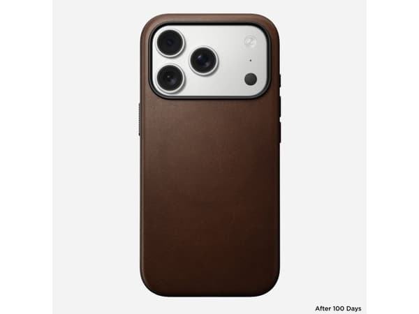 Dėklas Nomad Modern Odinis dėklas, ruda - iPhone 17 Pro