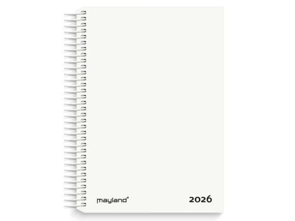 Dagkalender hvid PP-plast 2026