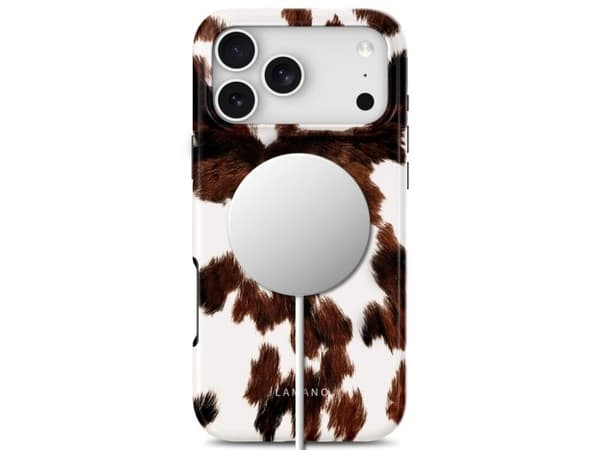 Tech-Protect Lamano MagSafe case for iPhone 18 Pro / 17 Pro - white and brown