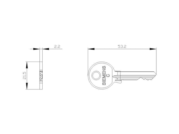 Siemens 3SU1950-0FP80-0AA0 Avain 1 kpl