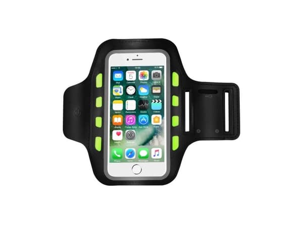 Sinox løbearmbånd med LED lys til smartphone. Sort