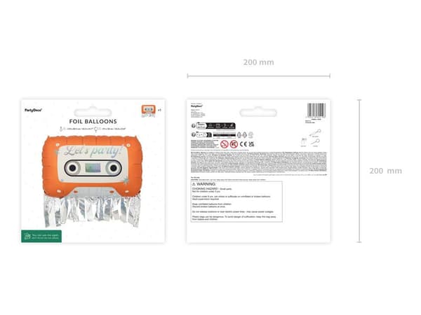Foil Balloon: Cassette Tape, 91x58 cm,