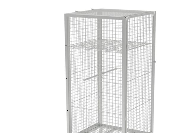 Låsbart skåp i trådnät 800x1000 mm