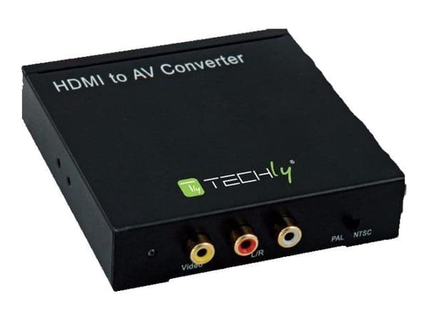 TECHly - Videoadapter - virta DC jack, HDMI hun til RCA x 3 hun - lajittelu - 1080p tuki