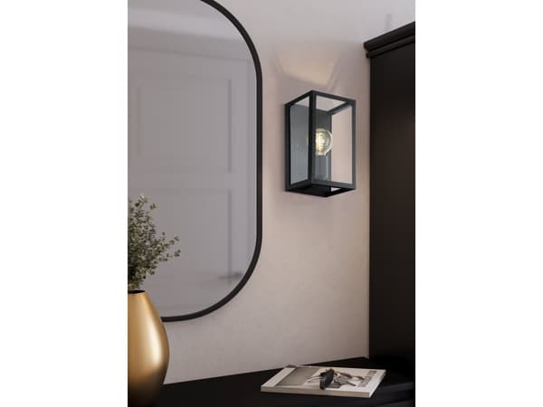 EGLO CHARTERHOUSE vegglampe sort/klar