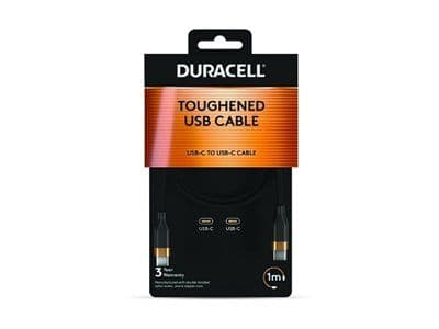 Duracell DRU5010A, 1 m, USB-C, USB-C, Sort