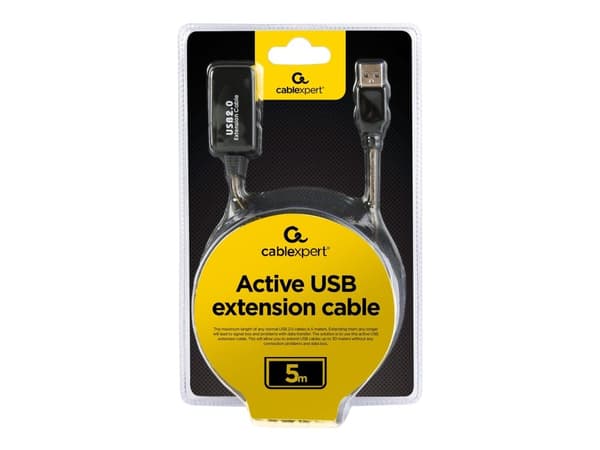 Cablexpert - USB forlængerkabel - USB (han) til USB (hun) - USB 2.0 - 5 m - lajiteltu