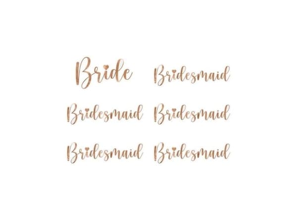 Glasdekaler Bride - Bridesmaid