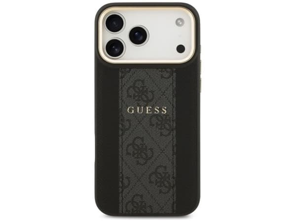 Guess 4G Stripe MagSafe case for iPhone 17 Pro Max - black