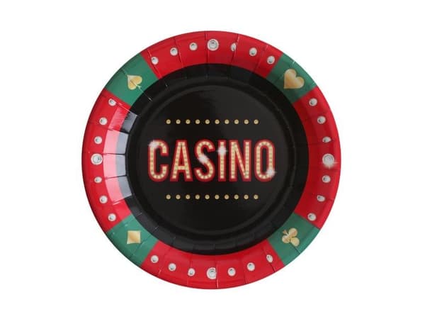 Casino pappfat, 10 stk