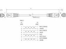 Patchkabel 0,5 m gul UTP 5e