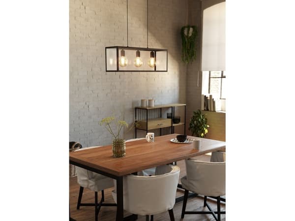 EGLO CHARTERHOUSE langbord 3L sort/klar
