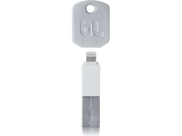 Bluelounge Kii - Lightning-adapter - USB hann til Lightning hann - hvit
