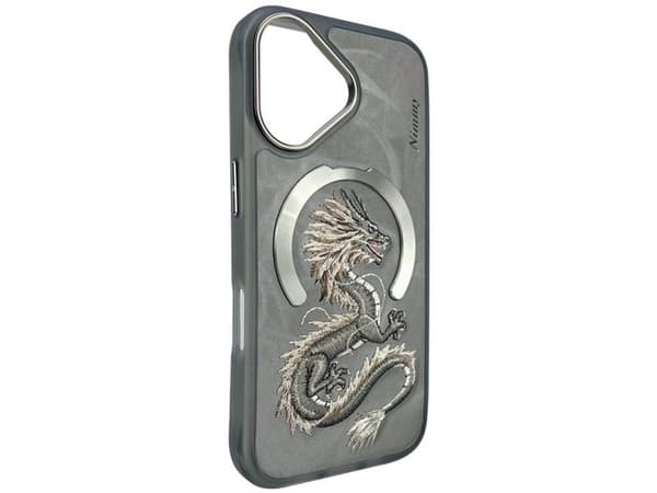 Nimmy Dragon MagSafe iPhone 16 Case - Gray