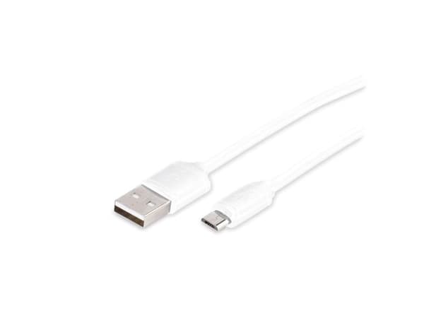 Vivanco VVITUSBMICUSBA10W, 1 m, USB A, Micro-USB B, USB 2.0, Hvit