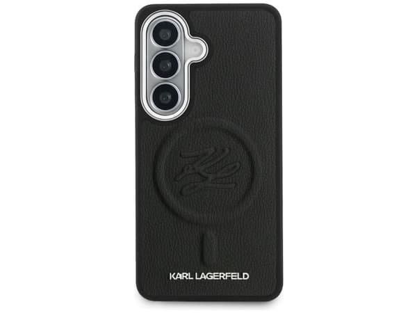 Karl Lagerfeld Embossed Ring Initials MagSafe Case for Samsung Galaxy S26+ - Black