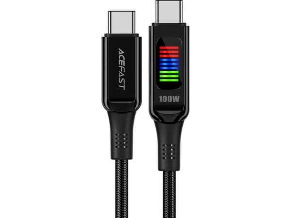 USB-kabel Acefast USB-C til USB-C 1,2 m svart