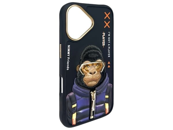 Nimmy Cool&amp;Cute 2.0 Monkey case for iPhone 16 - black