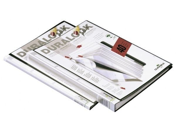 Durable DURALOOK Plus, Svart, Polypropylen (PP), 40 fickor, A4