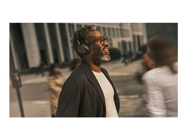 Jabra Evolve3 75 MS - Headset - på örat - Bluetooth - trådlös - aktiv brusradering - USB-C via Bluetooth-adapter - svart - Certifierad för Microsof...