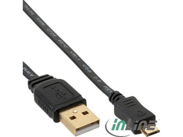 InLine 31720F, 2 m, USB A, Micro-USB B, USB 2.0, Hanstik/Hanstik, Lajittelu