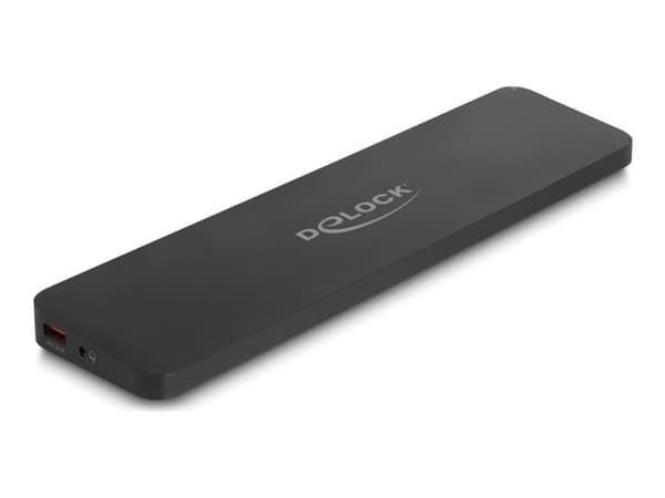 Delock - Dokkestasjon + notebookstativ - USB-C / Thunderbolt 3 / Thunderbolt 4 - 2 x HDMI, DP - 1GbE - 120 watt