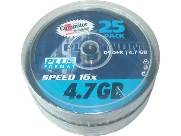 Platinum DVD+R, 25-pack, 4,7 GB, 16x