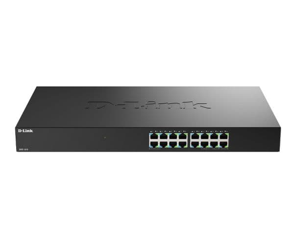 D-Link DMS-1016 - Switch - 16 x 10/100/1000/2.5G - stasjonær, rackmonterbar